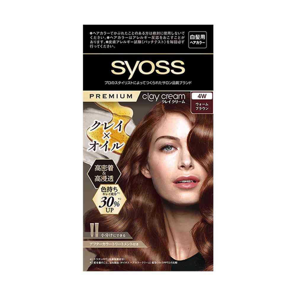 [医薬部外品]ヘンケルジャパン サイオス クレイクリーム ヘアカラー 4W ウォームブラウン 1個