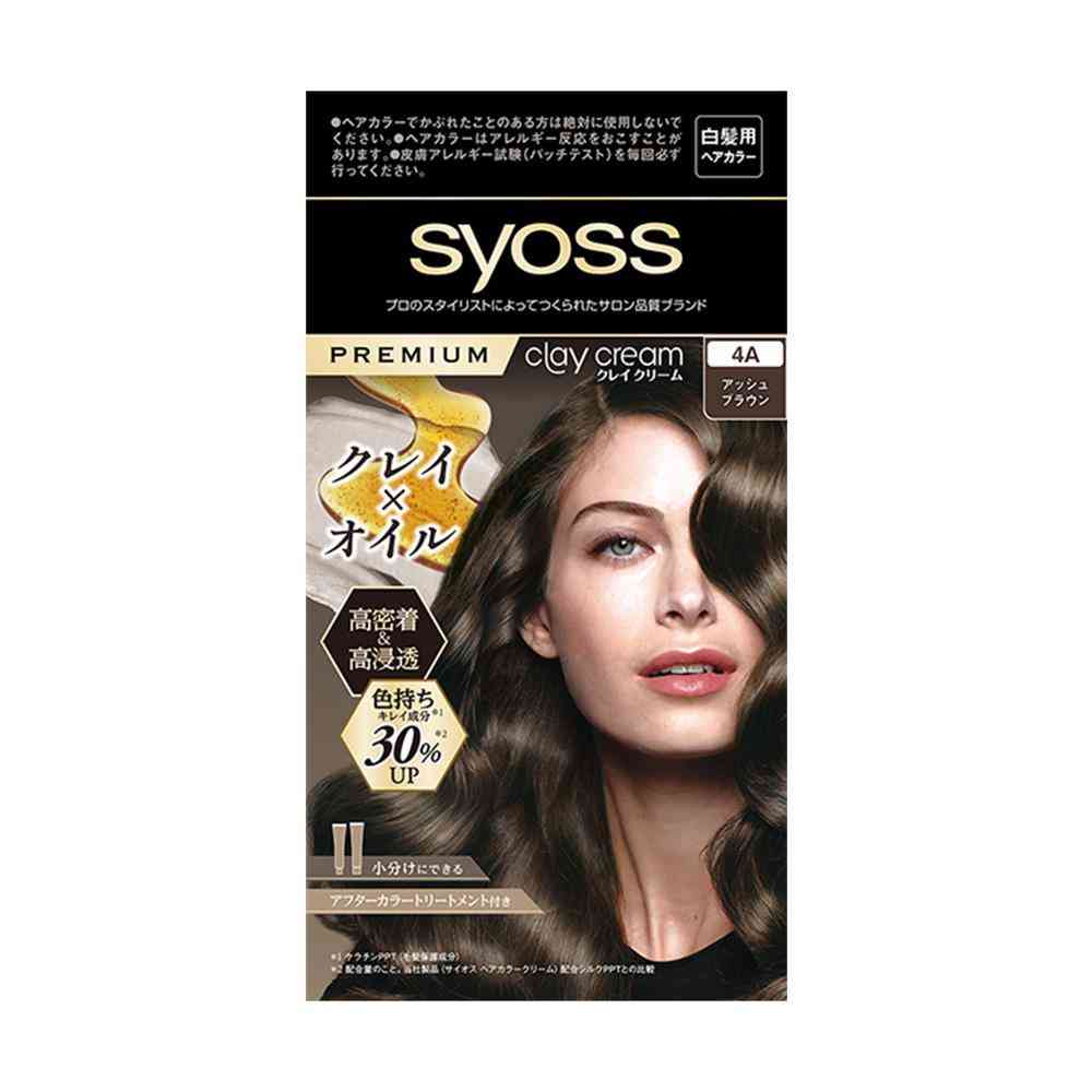 [医薬部外品]ヘンケルジャパン サイオス クレイクリーム ヘアカラー 4A アッシュブラウン 1個
