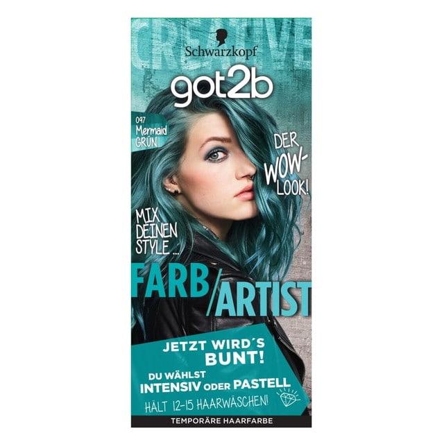 ヘンケルジャパン got2b（ゴットゥービー）カラークリーム マーメイドグリーン 47g+ヘアコンディショナー15mlx2