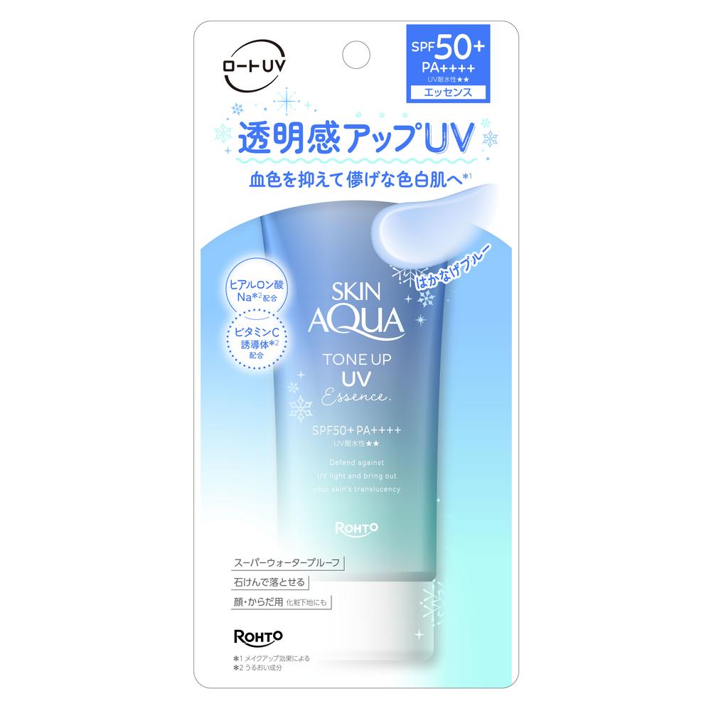 ロート製薬 スキンアクア トーンアップUVエッセンスブルー 80g
