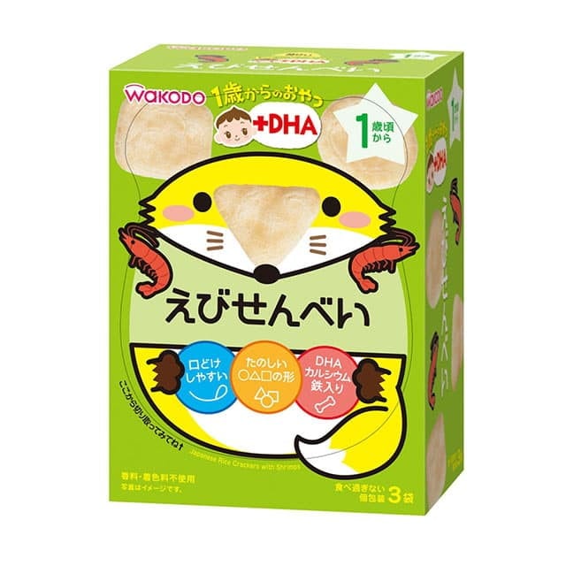◆1歳からのおやつ えびせんべい 6G×3袋