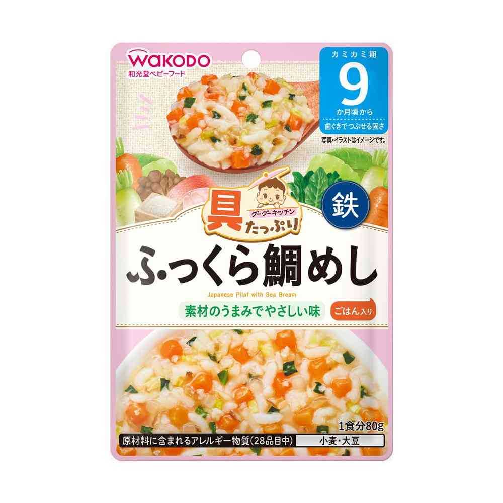 ◆アサヒ 具たっぷり グーグーキッチン ふっくら鯛めし 9か月頃から 80g