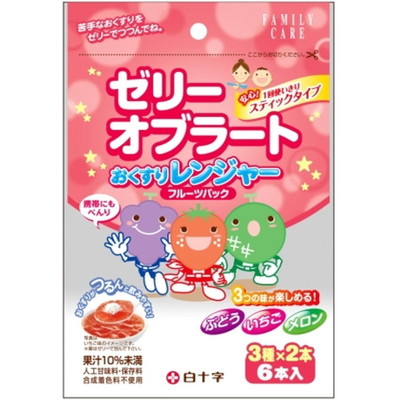 ◆白十字おくすりレンジャーフルーツアソートパック (30G x6本)【6個パック】