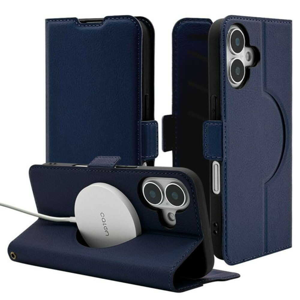 テレホンリース iPhone16 ケース カバー ネイビー