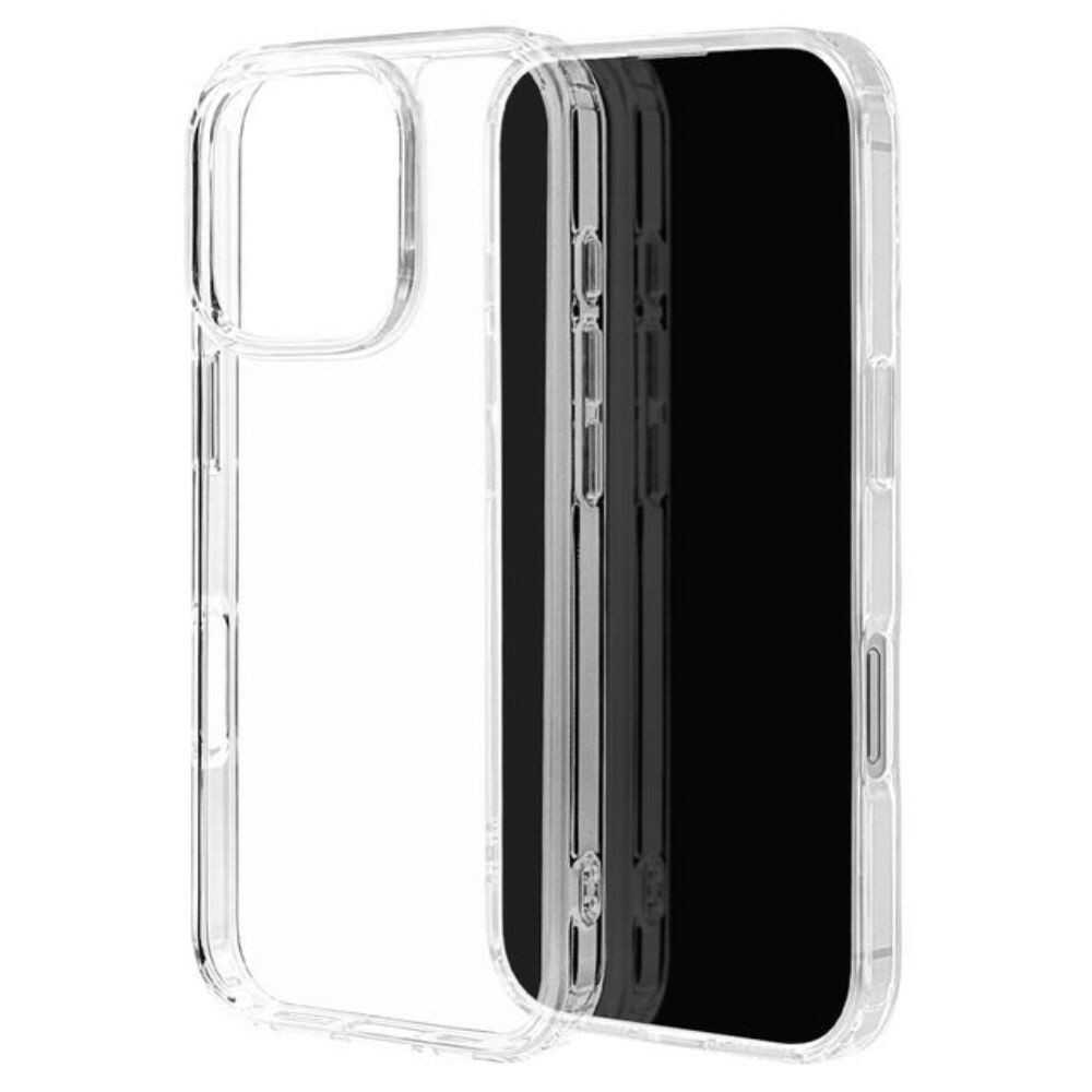 テレホンリース iPhone16Pro クリア TPU ストラップホール ワイヤレス充電対応