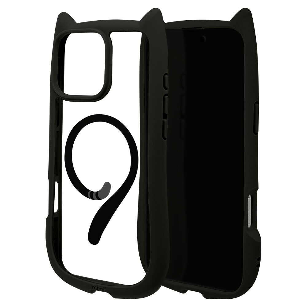 テレホンリース iPhone16 Pro Max  mimi 猫耳ハイブリッド TPU×PCブラック 8335IP467PHPMBK