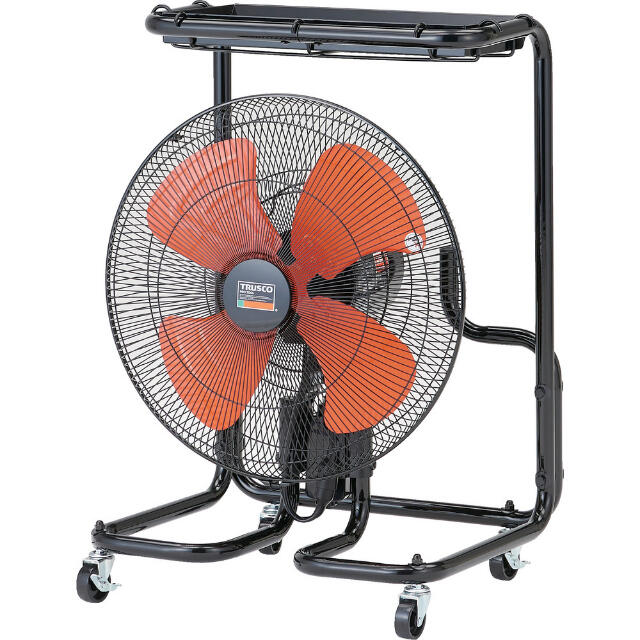 TRUSCO 全閉式アルミハネ工場扇 ゼフィール トレー付キャスタータイプ 【直送品】 返品・キャンセル・他商品と同時購入は不可