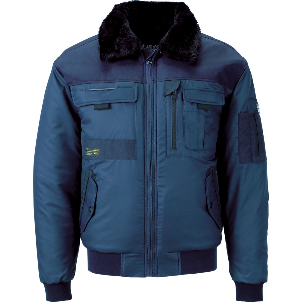 222 現場服 防寒ブルゾン LL 紺 22210LL メーカー直送 ▼返品・キャンセル不可[他商品との同時購入不可]