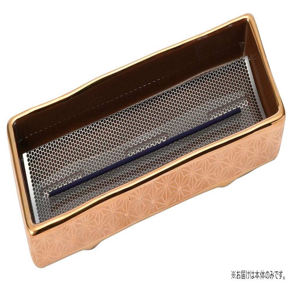 ナカムラ商事 室内用香皿 夕香 金麻の葉(本金焼付) 【直送品】 返品・キャンセル・他商品と同時購入は不可