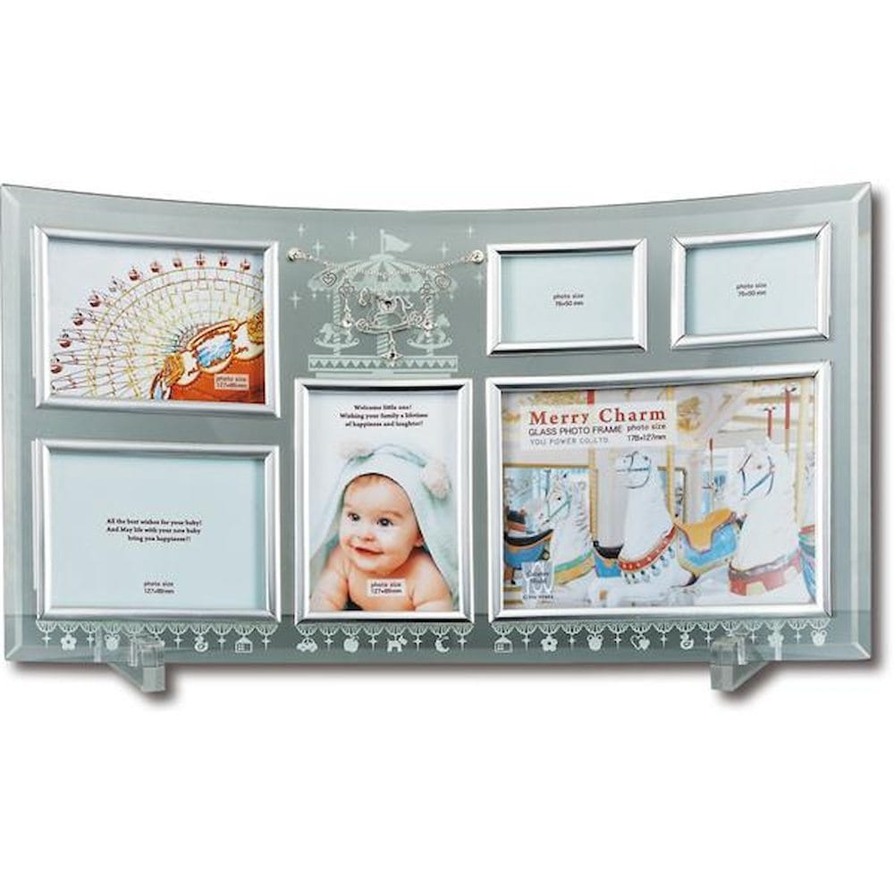 メリー チャーム ガラス フォトフレーム 6ウィンドー 【直送品】 返品・キャンセル・他商品と同時購入は不可