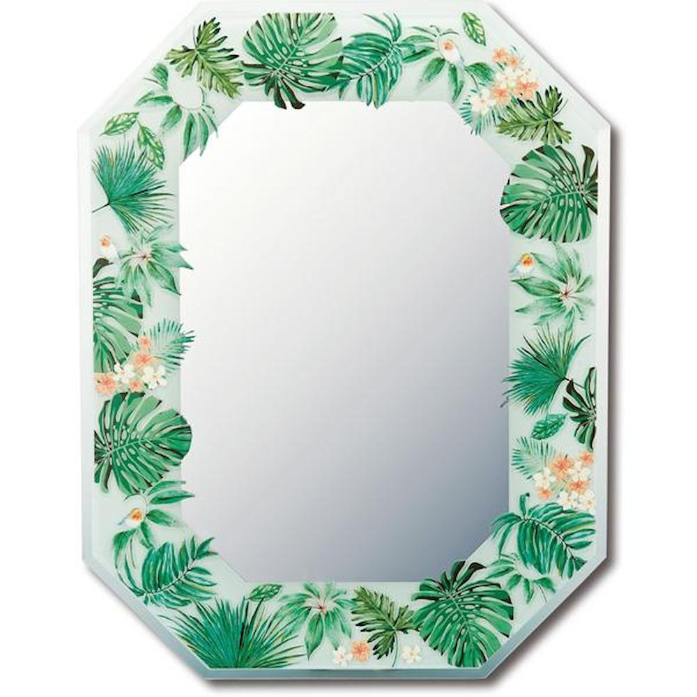 八角ミラー 「ボタニカル」 【直送品】 返品・キャンセル・他商品と同時購入は不可