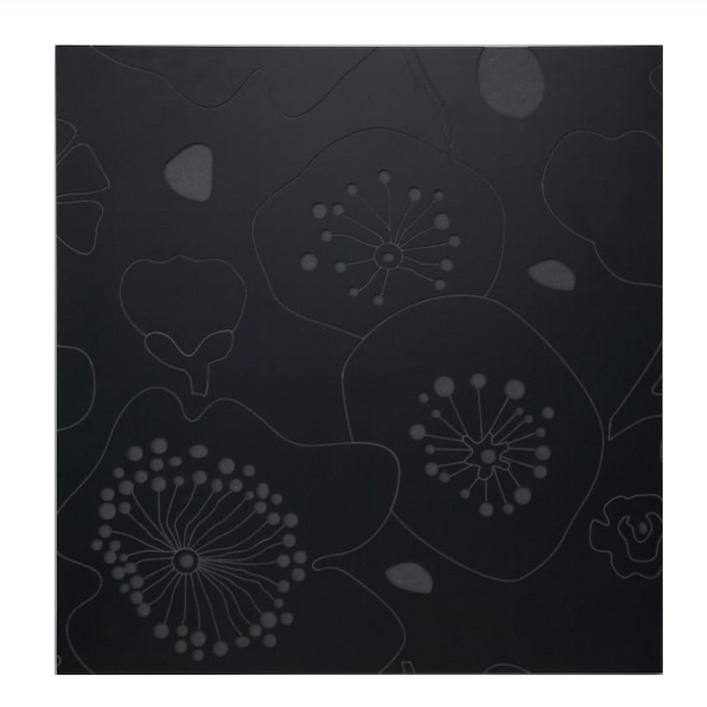 プラデック ウォール アート「フラワーズ」 ブラック 【直送品】 返品・キャンセル・他商品と同時購入は不可
