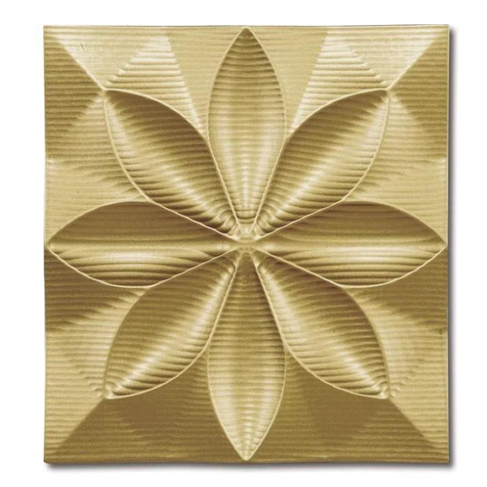 プラデック ウォール アート「フローラル」 ゴールド 【直送品】 返品・キャンセル・他商品と同時購入は不可