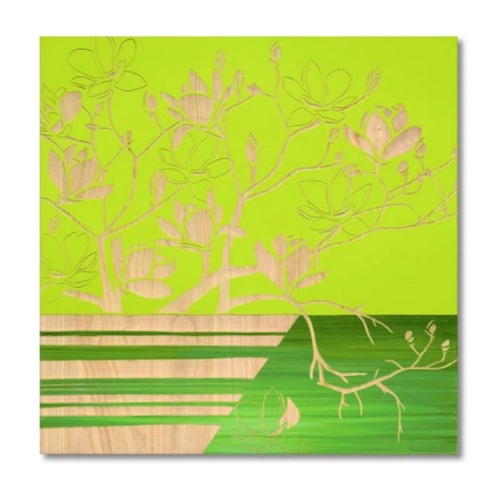 アート「マグノリア with ベース」 GR+NP 【直送品】 返品・キャンセル・他商品と同時購入は不可