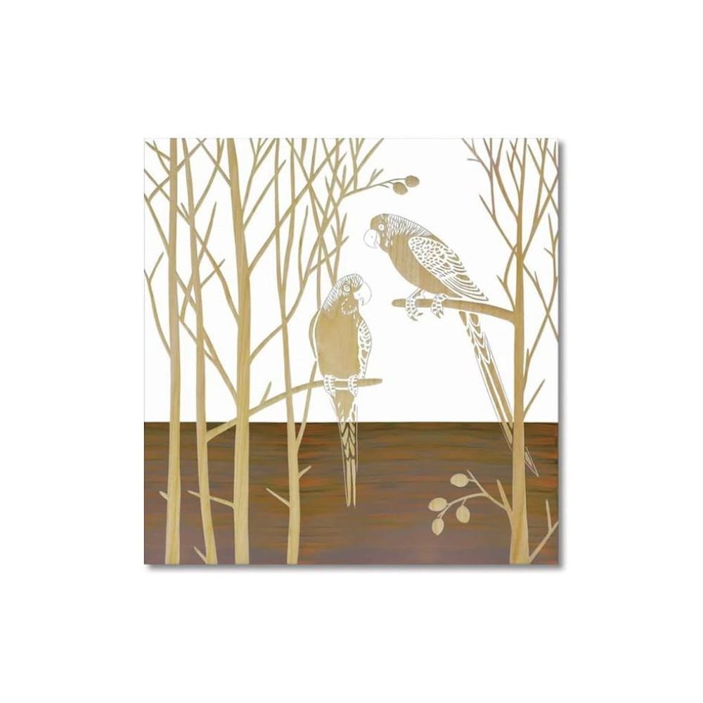 アート「パロット オン ザ ツリー」 WH+NP 【直送品】 返品・キャンセル・他商品と同時購入は不可