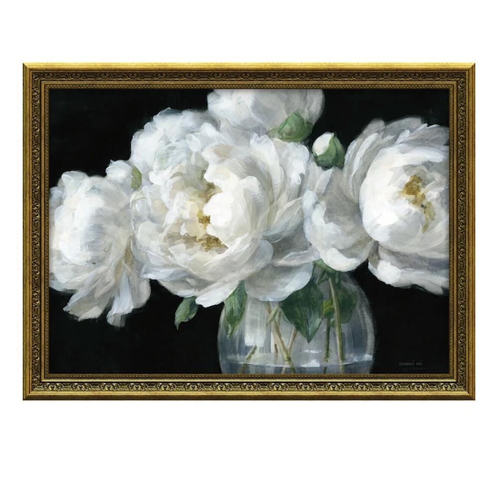 アートパネル ダンフイ ナイ 「ホワイト ピオニー グラス」 【直送品】 返品・キャンセル・他商品と同時購入は不可