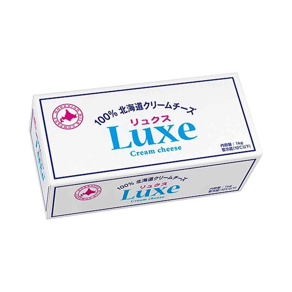 ◆[冷蔵] 北海道乳業 Luxe  100％北海道産クリームチーズ1kg×4箱1kg×4箱[直送品・クール便] 返品・キャンセル・他商品と同時購入は不可