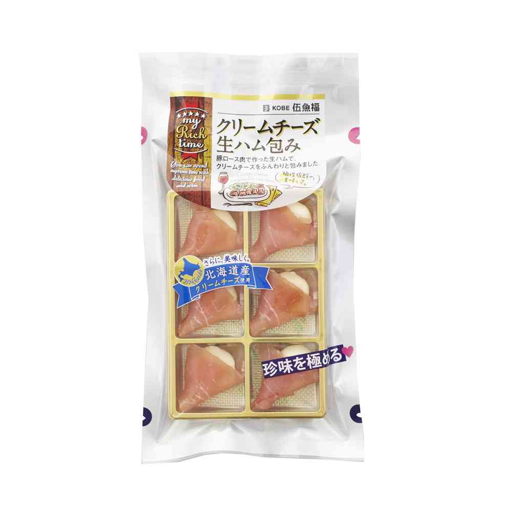 ◆[冷蔵] 伍魚福 クリームチーズ生ハム包み6個入×10個[直送品・クール便] 返品・キャンセル・他商品と同時購入は不可