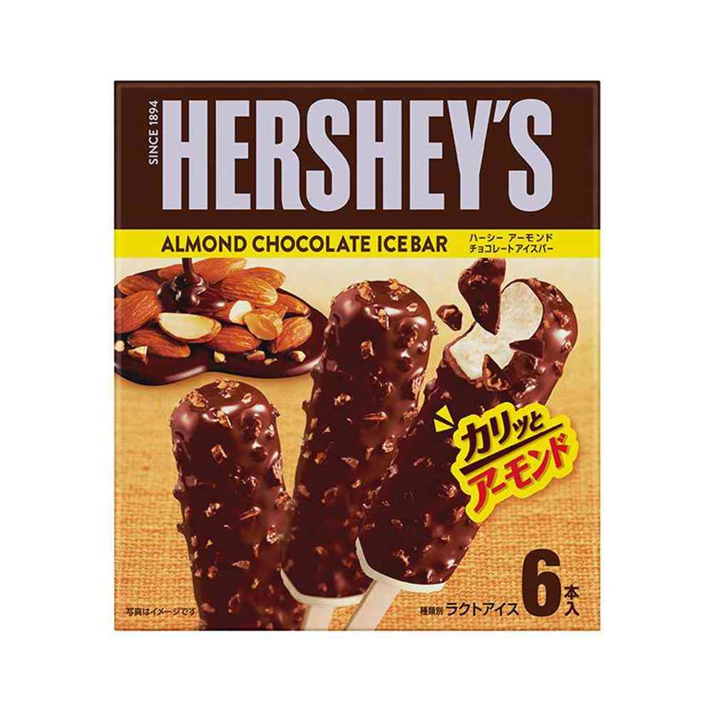 ◆ロッテ HERSHEY'S アーモンド チョコレート アイスバー300ml×8個[直送品・クール便] 返品・キャンセル・他商品と同時購入は不可