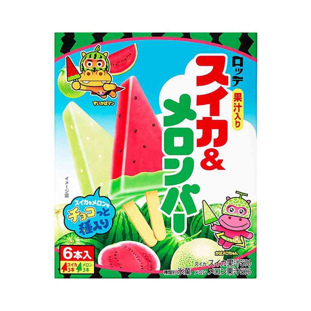 ◆ロッテ スイカ＆メロンバー420ml×9個[直送品・クール便] 返品・キャンセル・他商品と同時購入は不可