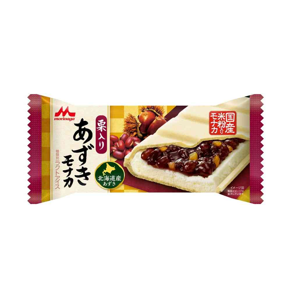 ◆森永乳業 栗入りあずきモナカ120ml×24個[直送品・クール便] 返品・キャンセル・他商品と同時購入は不可