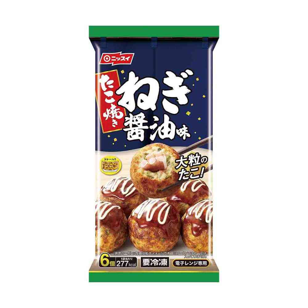 ◆ニッスイ たこ焼きねぎ醤油味 6個180g×12袋[直送品・クール便] 返品・キャンセル・他商品と同時購入は不可
