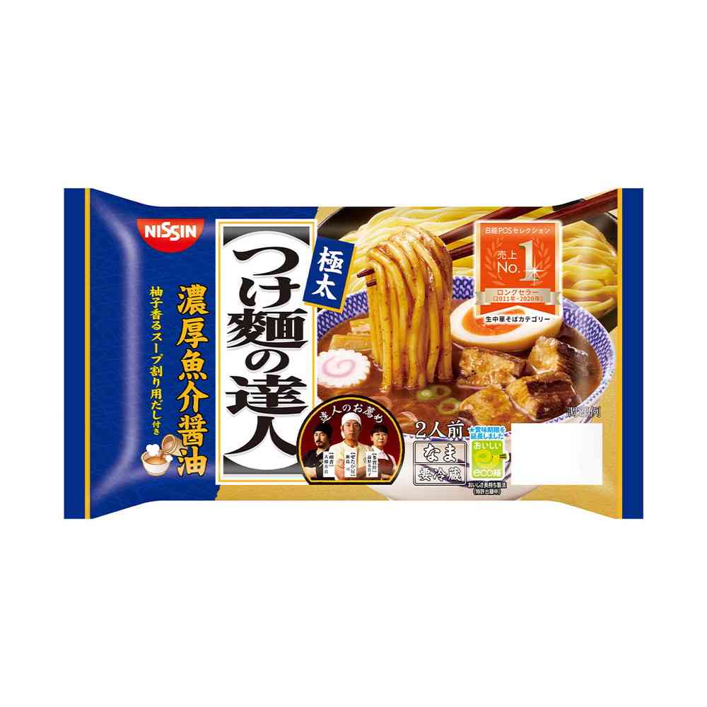 ◆[冷蔵] 日清食品チルド つけ麺の達人 濃厚魚介醤油394g×16個[直送品・クール便] 返品・キャンセル・他商品と同時購入は不可