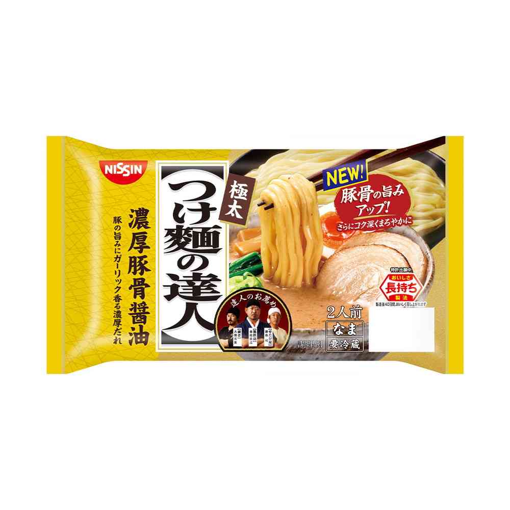 ◆[冷蔵] 日清食品チルド つけ麺の達人 濃厚豚骨醤油382g×16個[直送品・クール便] 返品・キャンセル・他商品と同時購入は不可