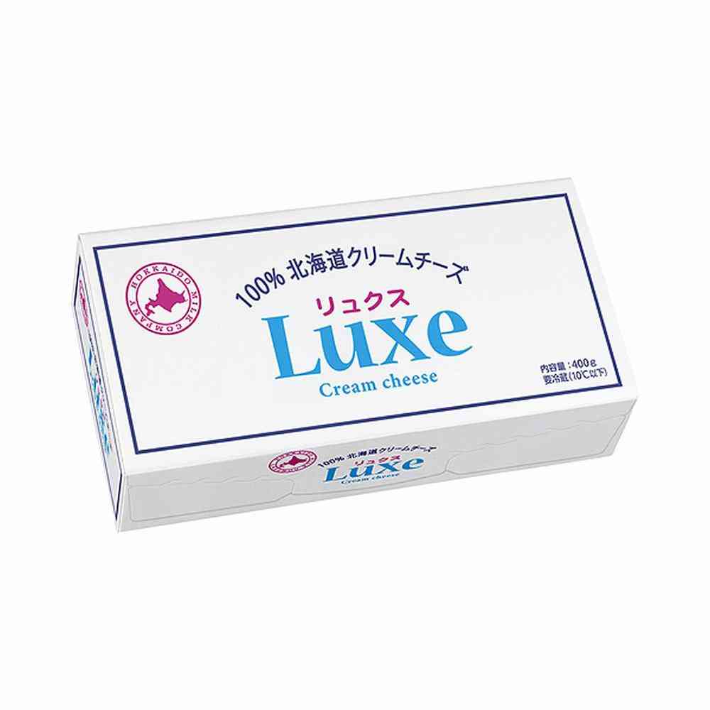 ◆[冷蔵] 北海道乳業 Luxe  100％北海道産クリームチーズ400g×3箱400g×3箱[直送品・クール便] 返品・キャンセル・他商品と同時購入は不可