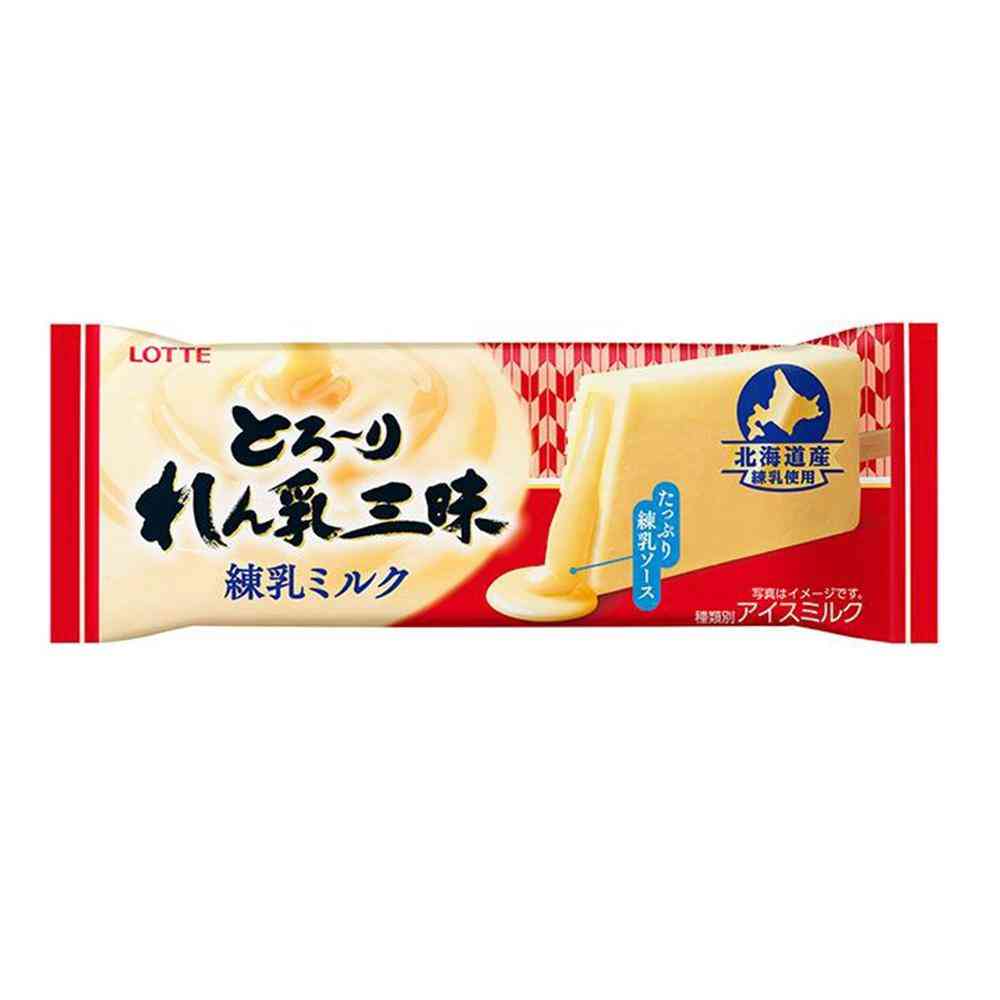 ◆ロッテ とろ～り れん乳三昧 練乳 ミルク90ml×24本[直送品・クール便] 返品・キャンセル・他商品と同時購入は不可