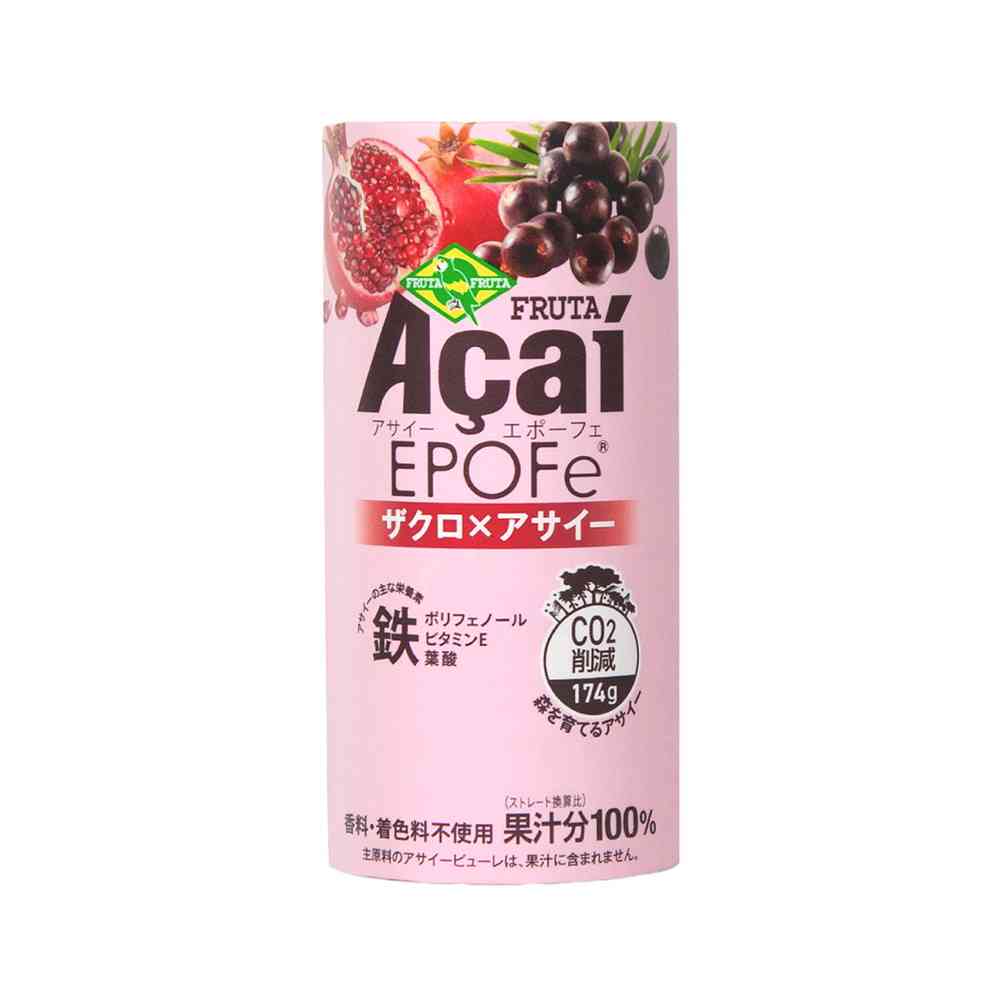 ◆[冷蔵] フルッタフルッタ アサイーEPOFe195g×30本[直送品・クール便] 返品・キャンセル・他商品と同時購入は不可