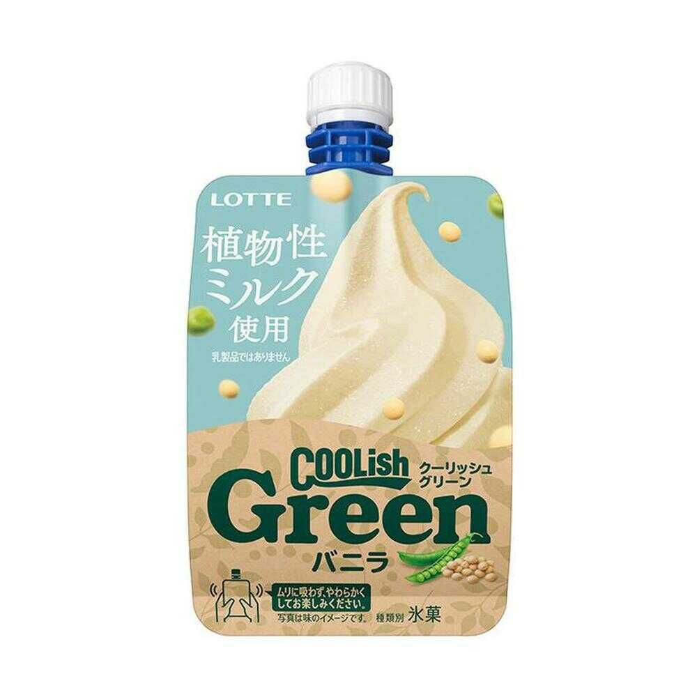 ◆［アイス］ ロッテ クーリッシュGreenバニラ 135ml×24個 メーカー直送 クール便 ▼返品・キャンセル不可[他商品との同時購入不可]