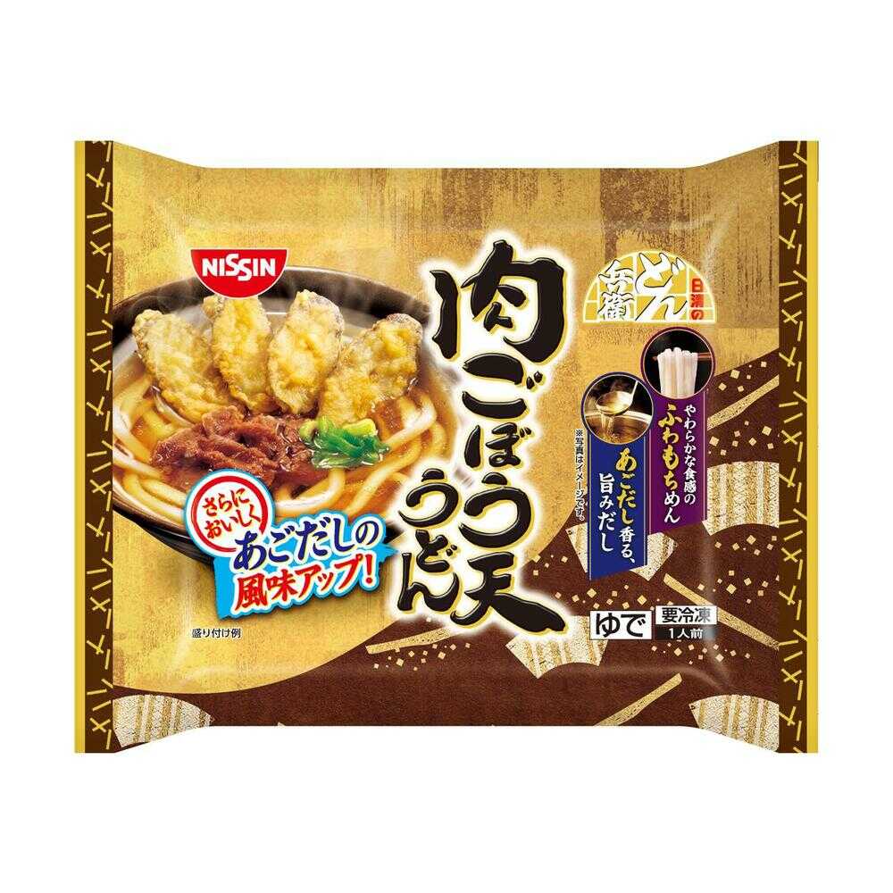 ◆［冷凍］ 日清のどん兵衛 肉ごぼう天うどん 294g×7個 メーカー直送 クール便 ▼返品・キャンセル不可[他商品との同時購入不可]