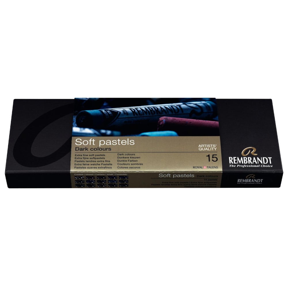レンブラントソフトパステル ダークカラー15色セット T300C15D 【直送品】 返品・キャンセル・他商品と同時購入は不可