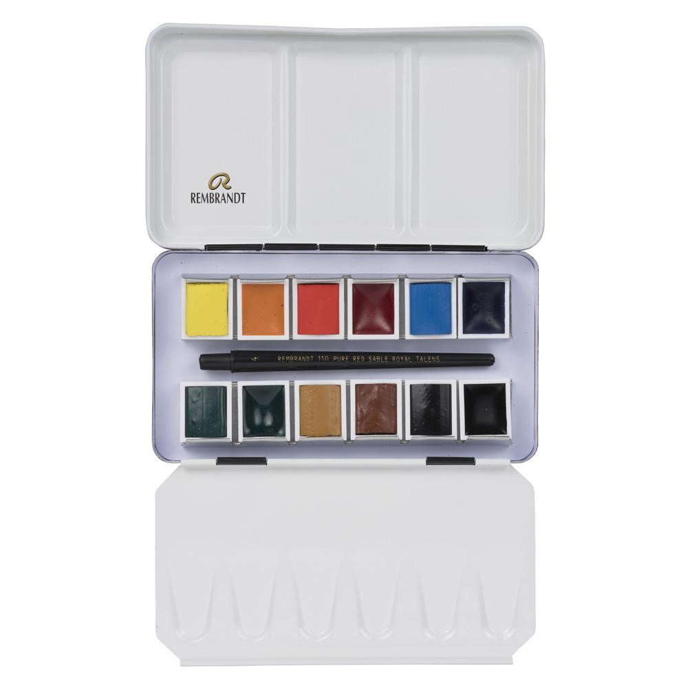 レンブラント固形水彩絵具 モノピグメント12色セット 【直送品】 返品・キャンセル・他商品と同時購入は不可