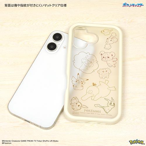 グルマンディーズ(gourmandis) POKE-938IV(アイボリー) ポケットモンスター iPhone16 対応 プランプフレームケース