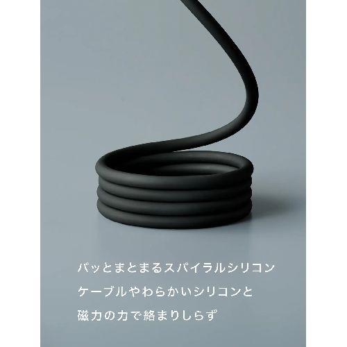 CIO(シーアイオー) CIO-SLSC30000-CC1-BK ブラック スパイラルシリコンケーブル CtoC 1m