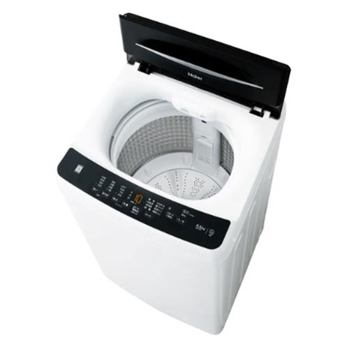 【長期保証付】ハイアール(Haier) JW-U55B-K ブラック 全自動洗濯機 上開き 洗濯5.5kg