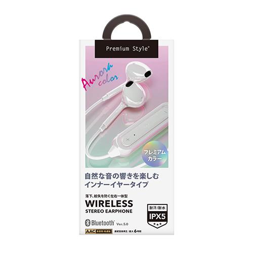 PGA PG-ARBTE12IE1WH Bluetooth5.0 ワイヤレス ステレオイヤホン インナーイヤータイプ