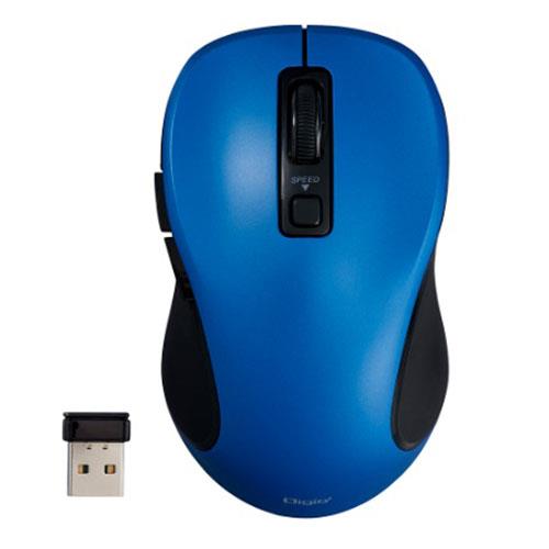 ナカバヤシ MUS-RKF214BL ブルー 無線静音5ボタンBlueLEDマウス