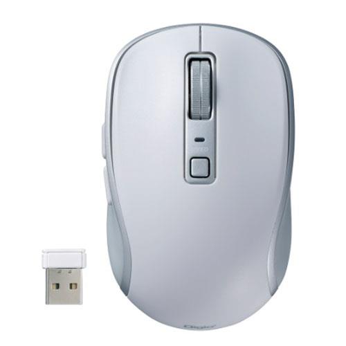 ナカバヤシ MUS-RKF216W(ホワイト) 無線静音5ボタンBlueLEDマウス