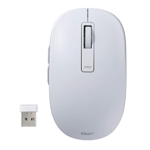 ナカバヤシ MUS-RKF218W(ホワイト) 無線静音5ボタンBlueLEDマウス