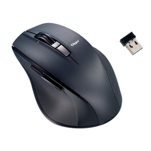 ナカバヤシ MUS-RKF164NBK(Nブラック) 高速スクロールホイール搭載 神速シリーズ無線静音5ボタンBlueLEDマウス