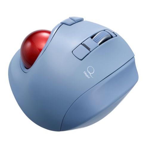 ナカバヤシ MUS-TRLF224BL(ブルー) Qシリーズ 小型無線静音5ボタンレーザー式親指トラックボール