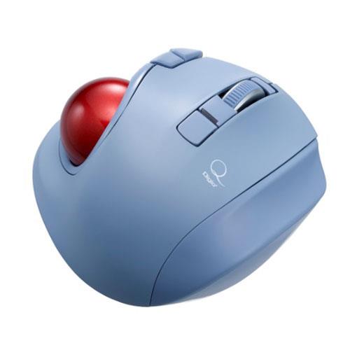 ナカバヤシ MUS-TBLF225BL(ブルー) Qシリーズ 小型Bluetooth静音5ボタンレーザー式親指トラックボール