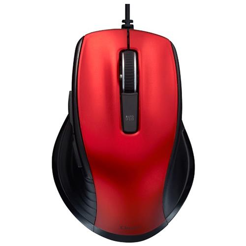 ナカバヤシ MUS-UKF227R(レッド) F_line 有線静音5ボタンBlueLEDマウス