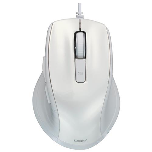 ナカバヤシ MUS-UKF227W(ホワイト) F_line 有線静音5ボタンBlueLEDマウス