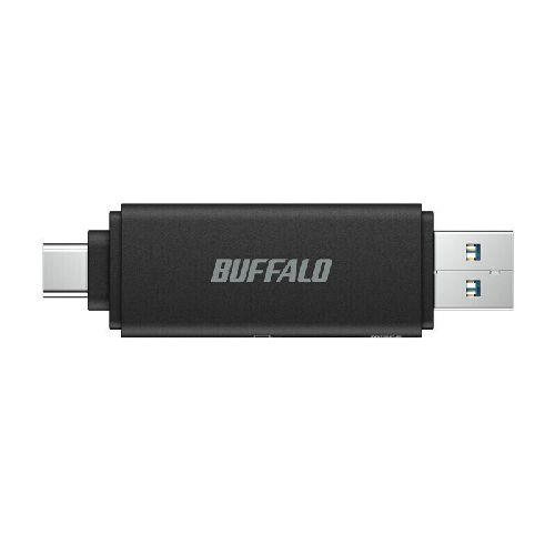 バッファロー(BUFFALO) BSCR130U3CBK USB3.2 Type-Cカードリーダー Type-C/Type-A接続 USB3.1 ・スマホ・タブレット対応