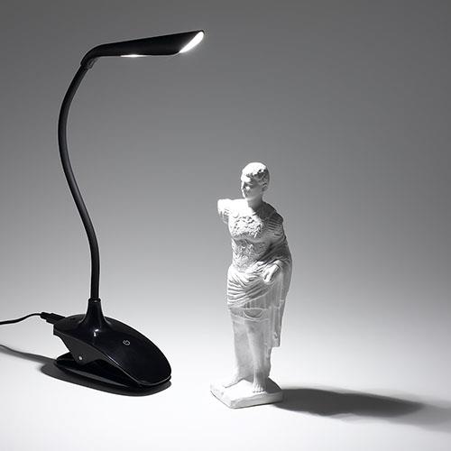 ヤザワ CFL05W02BK(ブラック) 調光式フレキシブルクリップライト