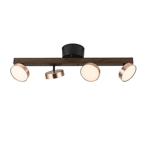 スワン電器(SWAN) ASP-810BR ブロンズ LED4灯シーリングライト Rumani ルマーニシリーズ 調光調色付き 角度調節可能